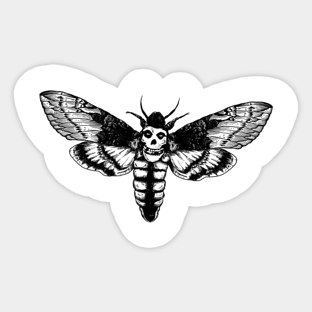 Death Head Moth Sticker by ZugArt01